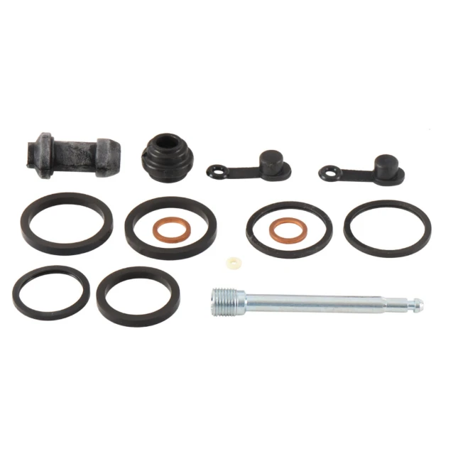 Caliper rebuild kit for Can-Am Outlander ATV front and rear by ATV City with black seals.
