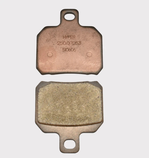 Brake pads by Hyper for Ausa M50D and Bombardier Traxter XL/XT 1999–2001, front & rear, copper backing plates, ATV City
