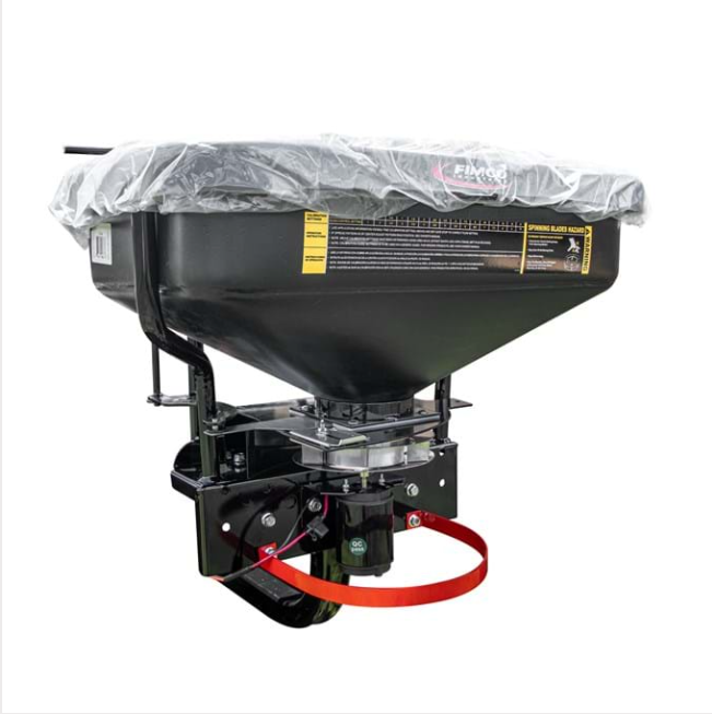 Fimco 2.2 Cu Ft Dry Material Spreader — 2″ Receiver Mount with Rain Cover ATV / UTV