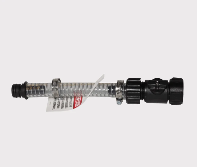Fimco intake sub-assembly for 2.1/3.8 GPM pumps; clear hose with black fittings