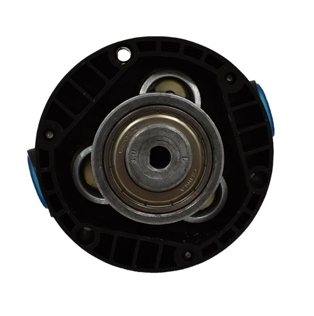 C-Dax Flojet pump head PN 950.6800-5160, Triplex Quad, 7.6 LPM, black housing with blue fittings