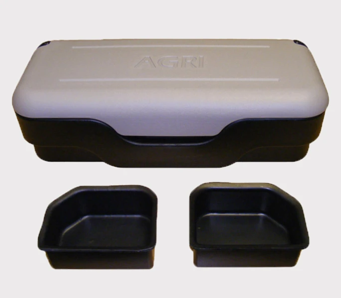 ATV City AGRI ATV storage box in grey/black with two lift-out trays for front or rear mounting
