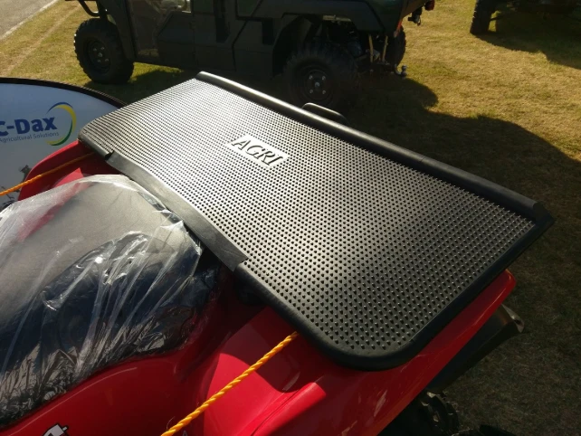 AGRI ATV Carrier Mounted Dog Mat, black perforated rubber non-slip base for rear ATV carrier