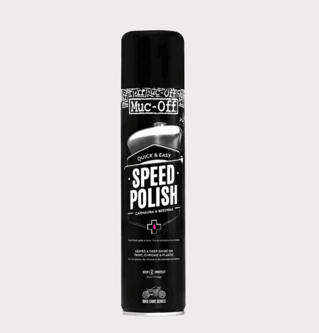 Muc-Off Speed Polish All In One Hydrophobic Carnauba Wax For Motorcycle Polishing Quick Easy Application