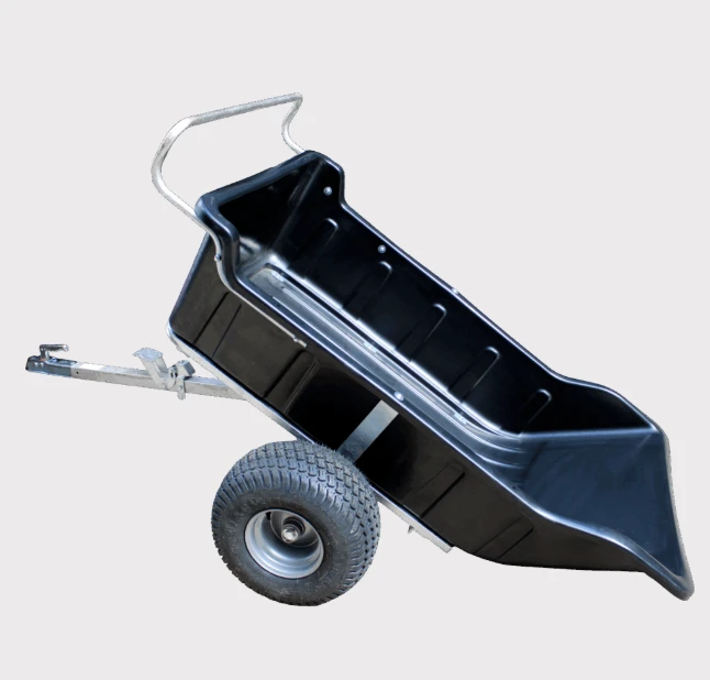 ATV trailer by Hyper, 680kg capacity, black heavy-duty utility bed with hitch and wheel