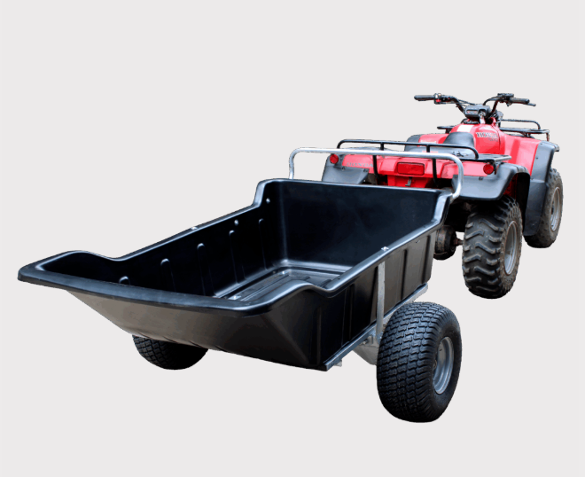 Hyper 680kg Capacity ATV Trailer Heavy Duty Hauler For ATVs UK With Optional Greedy Boards