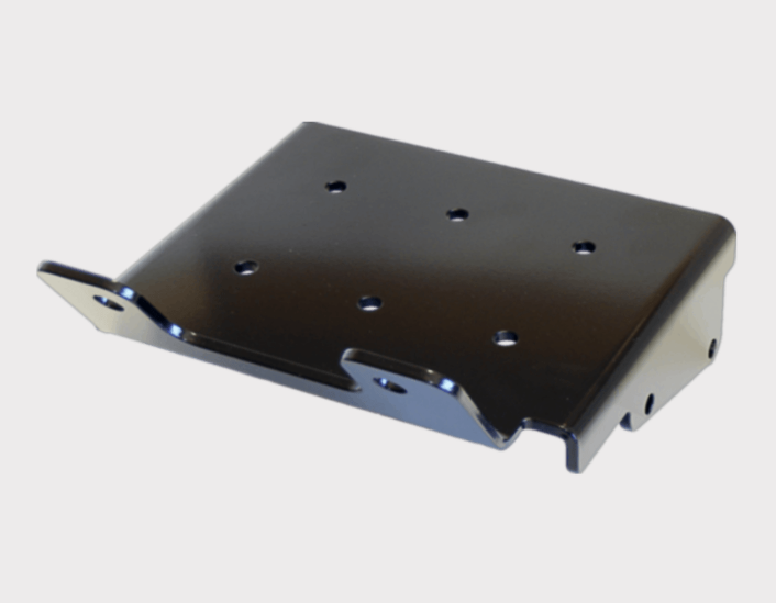 KFI winch mount for Suzuki King Quad 400 LTF, powder-coated black, heavy-duty ATV frame part