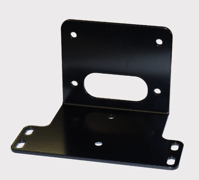Winch mount for Kawasaki Mule 600/610, KFI, steel, powder-coated black