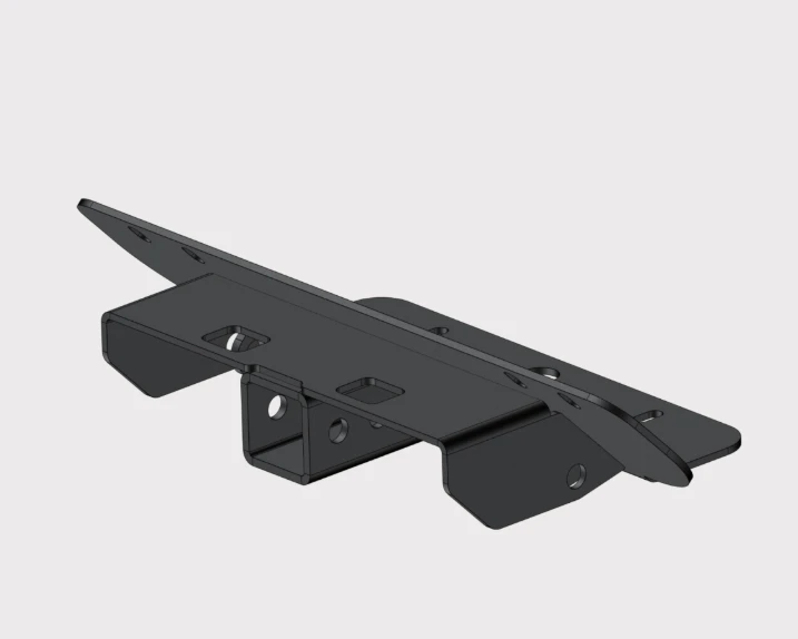 KFI Polaris Ranger front 2-inch receiver hitch; front-mount UTV tow bar, powder-coated bead-blasted finish