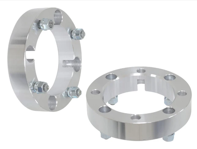 Wheel Spacer Kit by ATV City, 4x110, M10x1.25 studs, 1.5in plate, silver aluminum, front & rear (2 pcs)