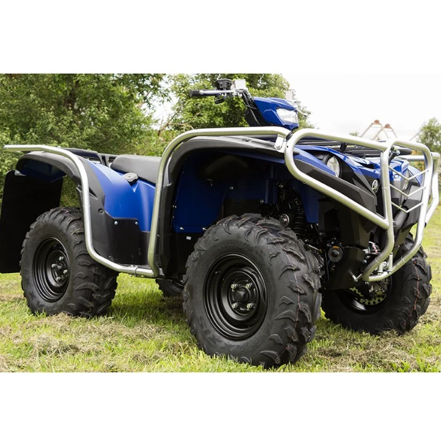 Bull Bar Kit for Yamaha YFM 700 Kodiak and Grizzly (2016–2025), silver tubular ATV bumper.