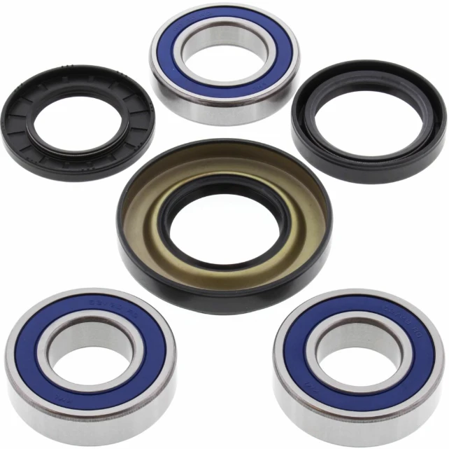 Hyper wheel bearing and seal kit for Honda TRX 350/400/450/500 rear ATV 6-piece set with blue seals UK replacement