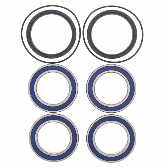 Rear Wheel Bearing Kit for Suzuki LT-R450 Quad Racer 2006-2011 by ATV City; blue bearings and black seals, 6-piece set
