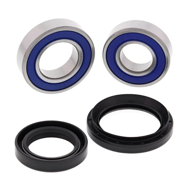 Front wheel bearing kit 4-pc for Honda ATV TRX 420 TM/TE 2007–2008 and TRX 500 TM 2005–2006 with blue-sealed bearings