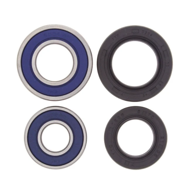 Front wheel bearing and seal kit for Yamaha Grizzly 700 (2007–2016) and Kodiak 450 (2004–2009); blue/black seals, 4 pcs