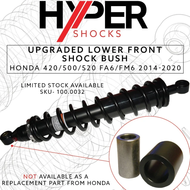 Front lower shock bush kit for Honda TRX 420/500/520 (2014-2025) by Hyper Shocks
