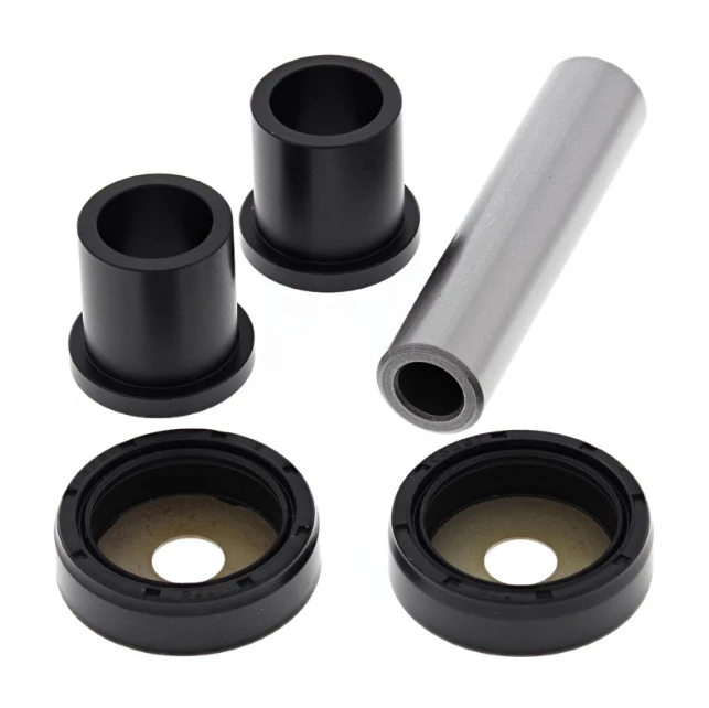 Front King Pin Kit for Kawasaki KFX80 LT80 LTZ50, 5-piece black bushings with silver sleeve ATV City