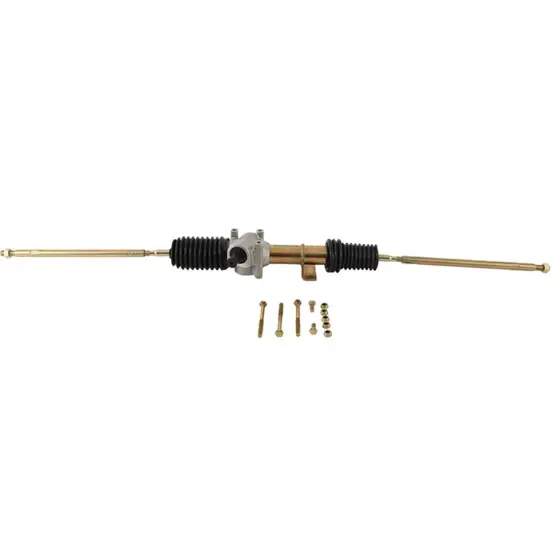 Polaris Ranger 800/900 Diesel steering rack and pinion OEM 1823795 with black rubber boots and mounting bolts