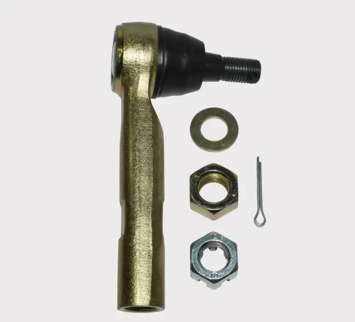 Tie Rod End Outer Kit for Kawasaki Mule PRO-DX 2016-2018 by ATV City, gold-tone arm with nuts and cotter pin