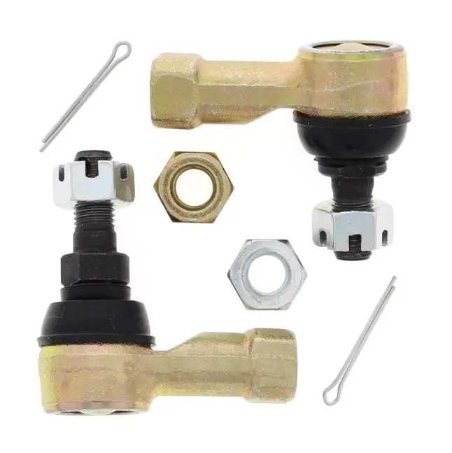 Tie Rod End Kit by ATV City for Suzuki LT160/LT160E/LTF160 (1989–2004); gold-tone heavy-duty ball joints with cotter pins