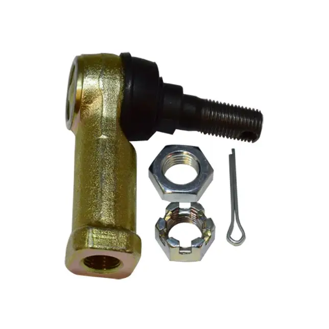 Tie Rod End Outer Kit by ATV City for Honda TRX 1988-2014; gold housing with black stud, includes nuts & cotter pin