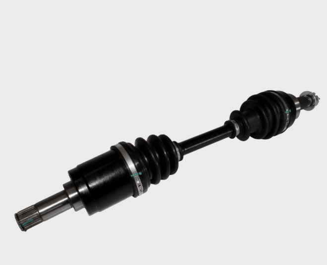 Honda Pioneer 520 CV driveshaft – front-right, black metal, complete assembly