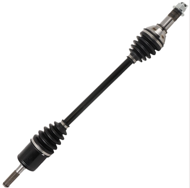 Can-Am Defender front-left CV driveshaft by DGT Agri, black shaft with metal CV joints