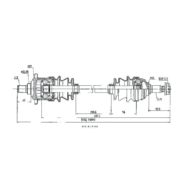 CV driveshaft complete front and rear assembly for Arctic Cat 400/500/650 4x4 (2002–2004), Axles, ATV City