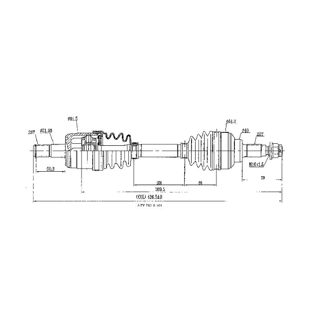 CV Driveshaft – Front Right diagram for Honda TRX450ES/TRX450S/TRX450FE/TRX450FM (1998–2004), ATV City