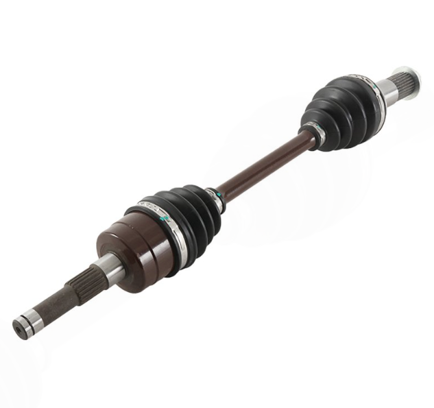CV driveshaft front left complete for Yamaha YFM660F Grizzly 660 (2003–2008) with brown shaft and black CV boots