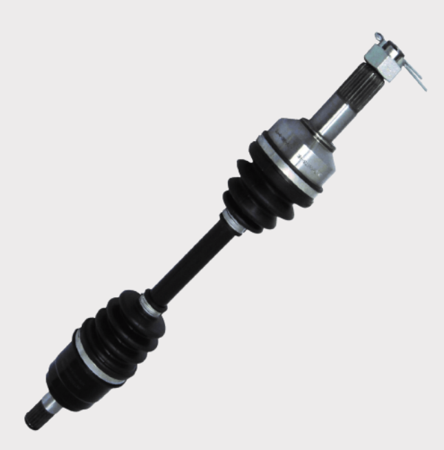 ATV City CV driveshaft – front left, black rubber boots, silver steel shaft (Honda TRX420)
