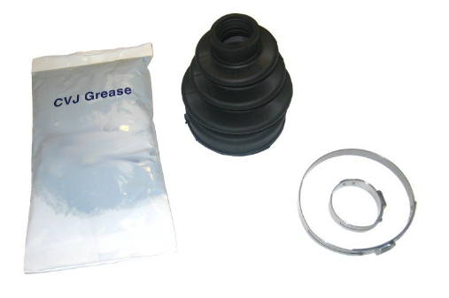 EZ Trail Universal CV Boot Kit for axles; 3-piece set with boot, CVJ Grease packet, and clamp ring.