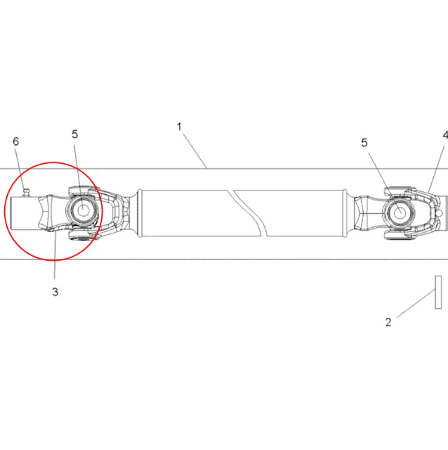Front prop shaft with yoke and U-joint kit for Polaris Ranger (2012–2018)