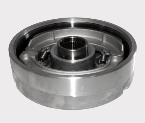 Rear brake drum for Honda TRX300/TRX420 ATV, non-IRS, silver metal, with brake pads, ATV City