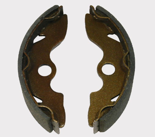 Honda ATV front brake shoes pair for TRX200/TRX250/TRX300 2WD, brown friction material
