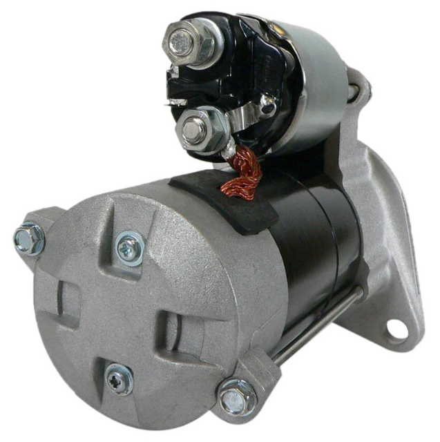 Starter motor, silver/gray, for Cub Cadet Volunteer 4x4 Diesel (Yanmar 21.9HP), OEM YA-119717-77010, ATV City