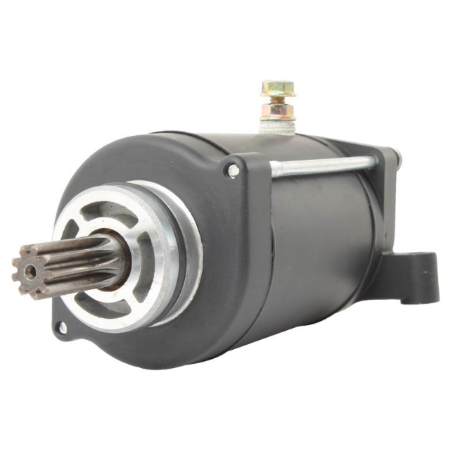 Starter motor with black metal housing and splined shaft for CF600 Rancher/Z6/X6 ATV (2011–2015), OEM 196S-091100