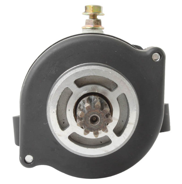 Starter motor for CFMOTO CF600 Rancher / Z6 / Z6-EX / X6 (2011–2015), black housing with silver gear face and top terminal stud.