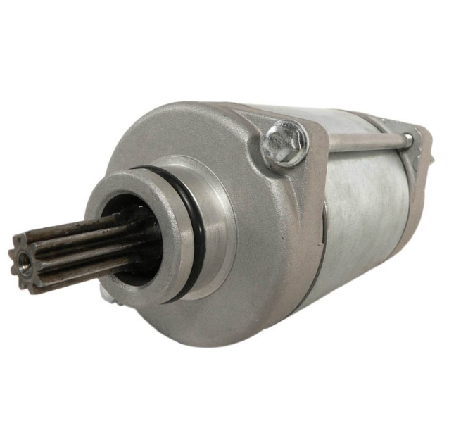 Starter motor for Honda TRX700XX (2008–2009); silver metal body, OEM Ref 31200-HP6-A01