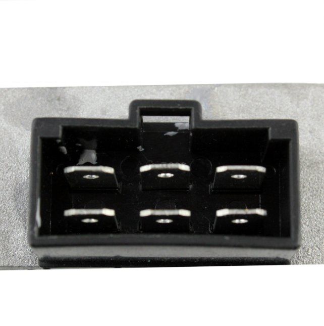Regulator Rectifier connector, black plastic housing with six pins