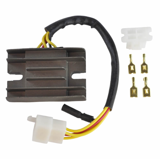 Regulator Rectifier for Suzuki LT GS GR GSX 1981-1993 with aluminum heatsink and yellow wiring