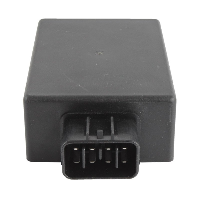 CDI module for Polaris ATV models (2002–2004) by ATV City, black ignition module with 6-pin connector.