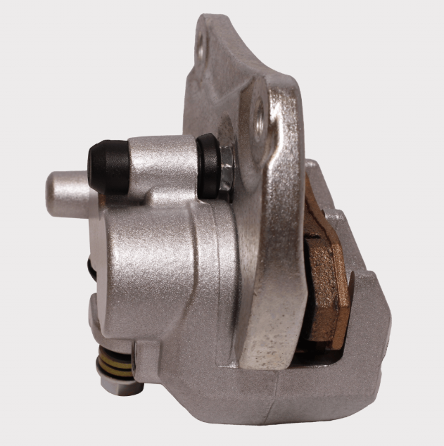 Brake caliper for Can Am Maverick Commander, OEM 705600679, direct replacement by ATV City, silver
