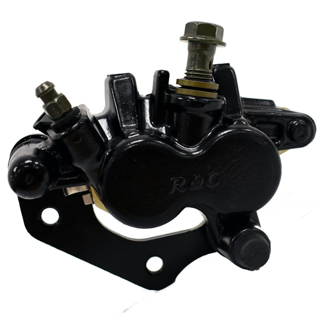 Brake caliper front right, black, ATV City for Kawasaki KFX 700 / KVF 650 Brute Force / KVF 700 Prairie (2002–2013).