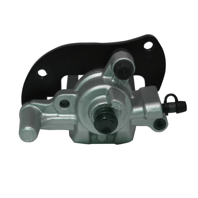 Brake caliper front left for Yamaha YFM 550/700 Grizzly, silver with black mounting bracket