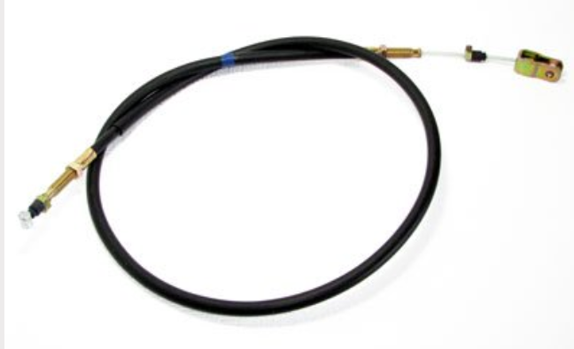 Left-hand brake cable for Kawasaki Mule Pro-DX/Pro-DXT Diesel (2016–2018) by ATV City, black with brass fittings