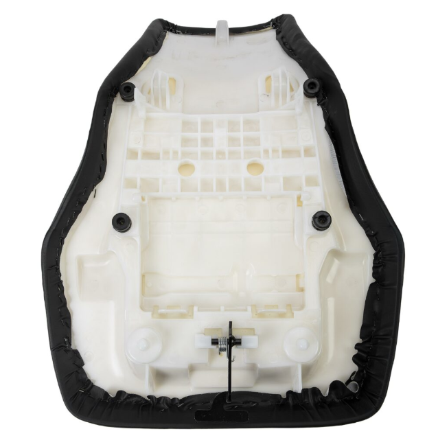 Complete seat for Honda Rancher 420 ATV by ATV City, white plastic base with black edge padding.