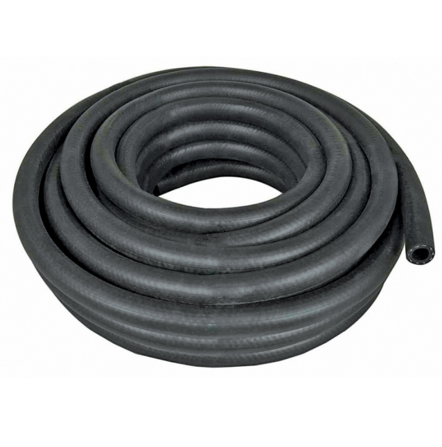 Coiled black sprayer hose for lawn and garden sprayers