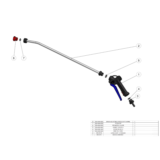 C-Dax HGSR Hand Lance SR Type 360psi with fan spray tip, pistol head