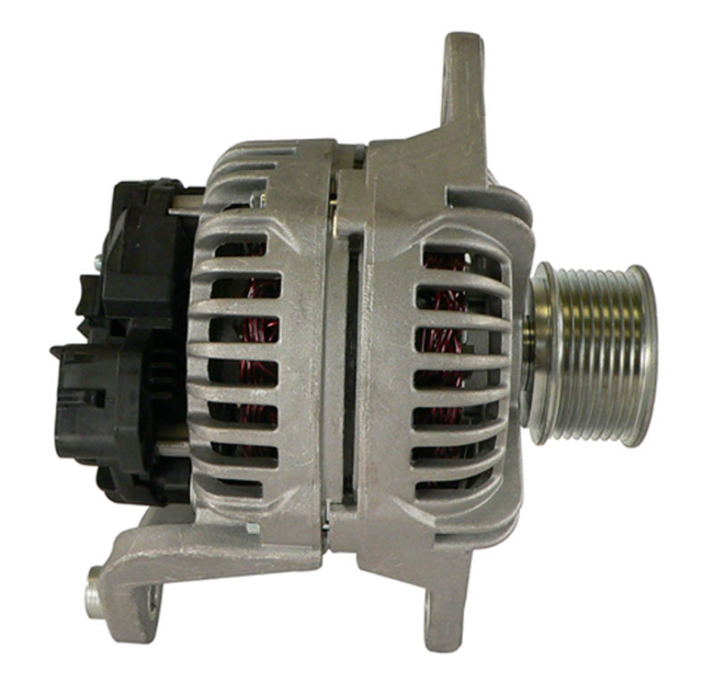 Alternator ATV City, 24V 100A, silver metal housing with pulley for John Deere 670D grader
